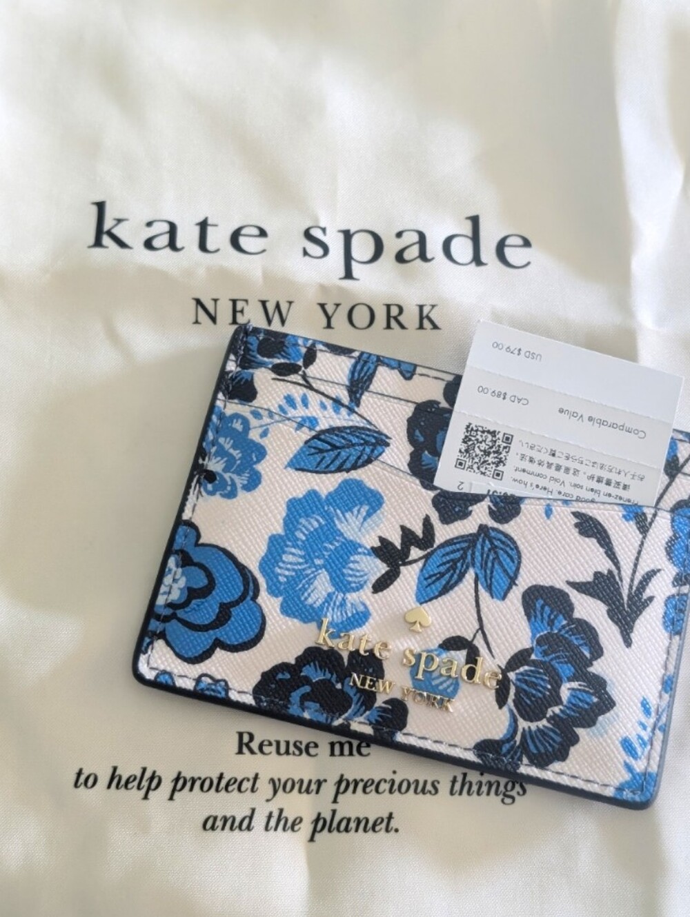 Kate Spade ♠️ Madison Vase Floral Small Slim Card Holder